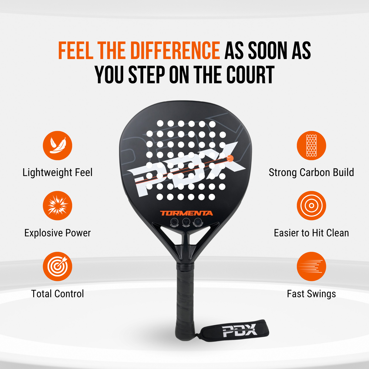 PDX Tormenta padel racket UK power and precision