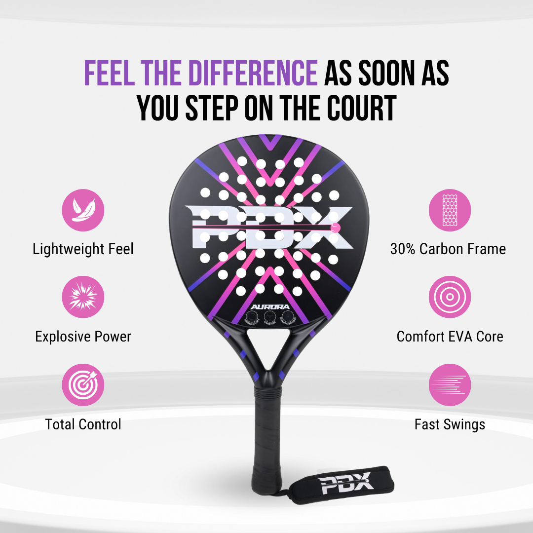 Buy PDX Aurora padel racket bundle UK