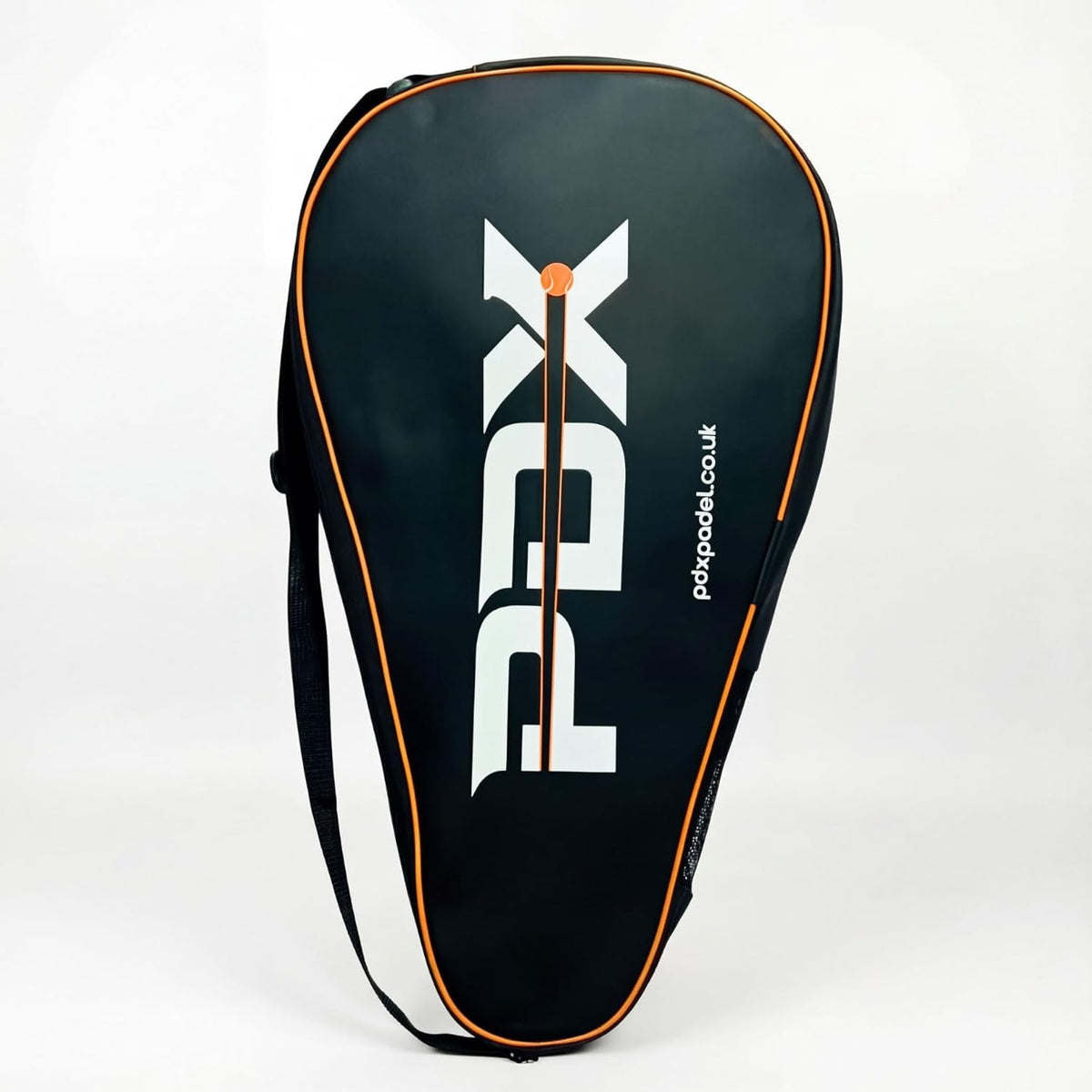 PDX Padel Racket Bag – Premium Vegan Leather | Black | Includes Racquet Cover | Adjustable Shoulder Strap | Unisex Lightweight Padel Bag