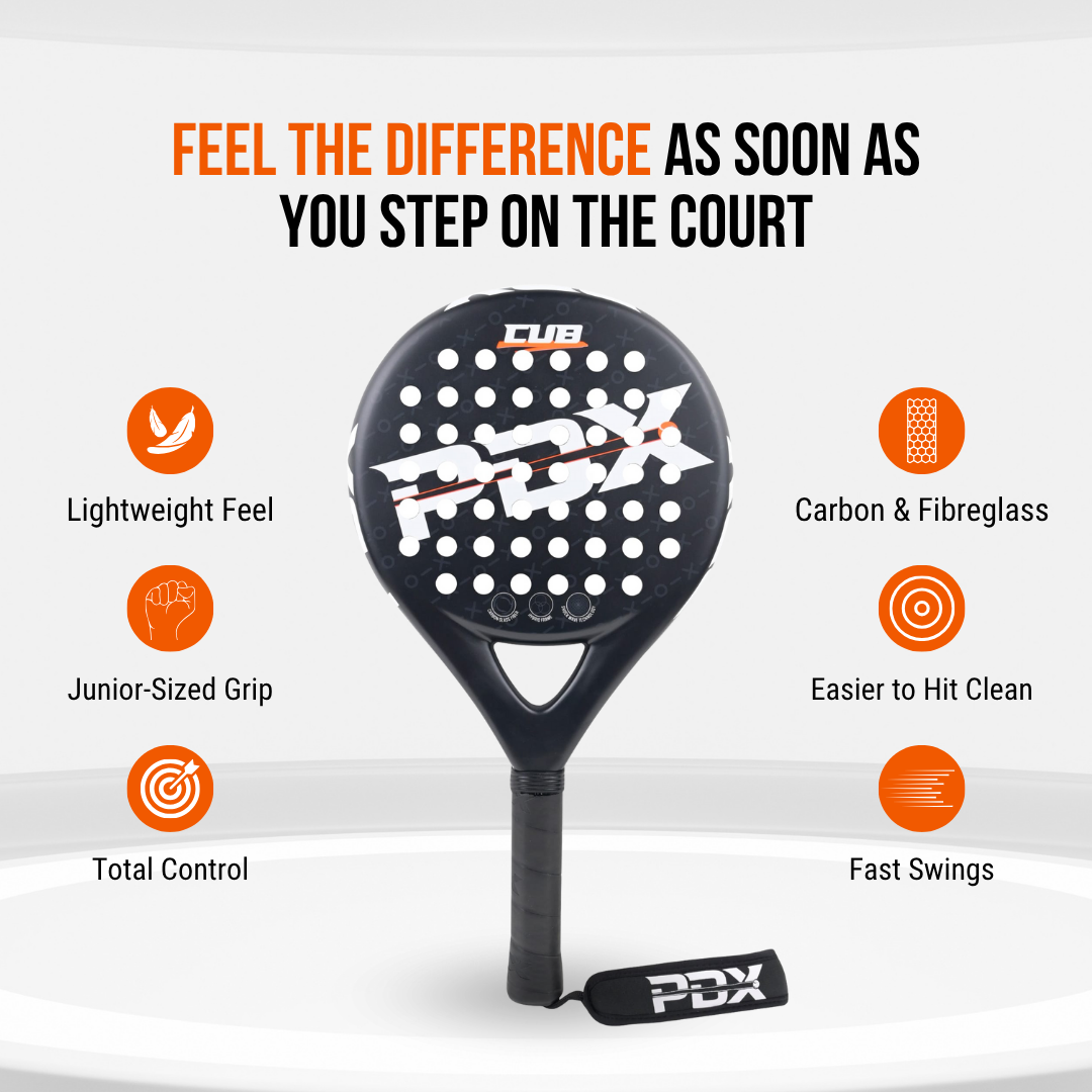 Beginner padel racket for kids PDX Cub UK