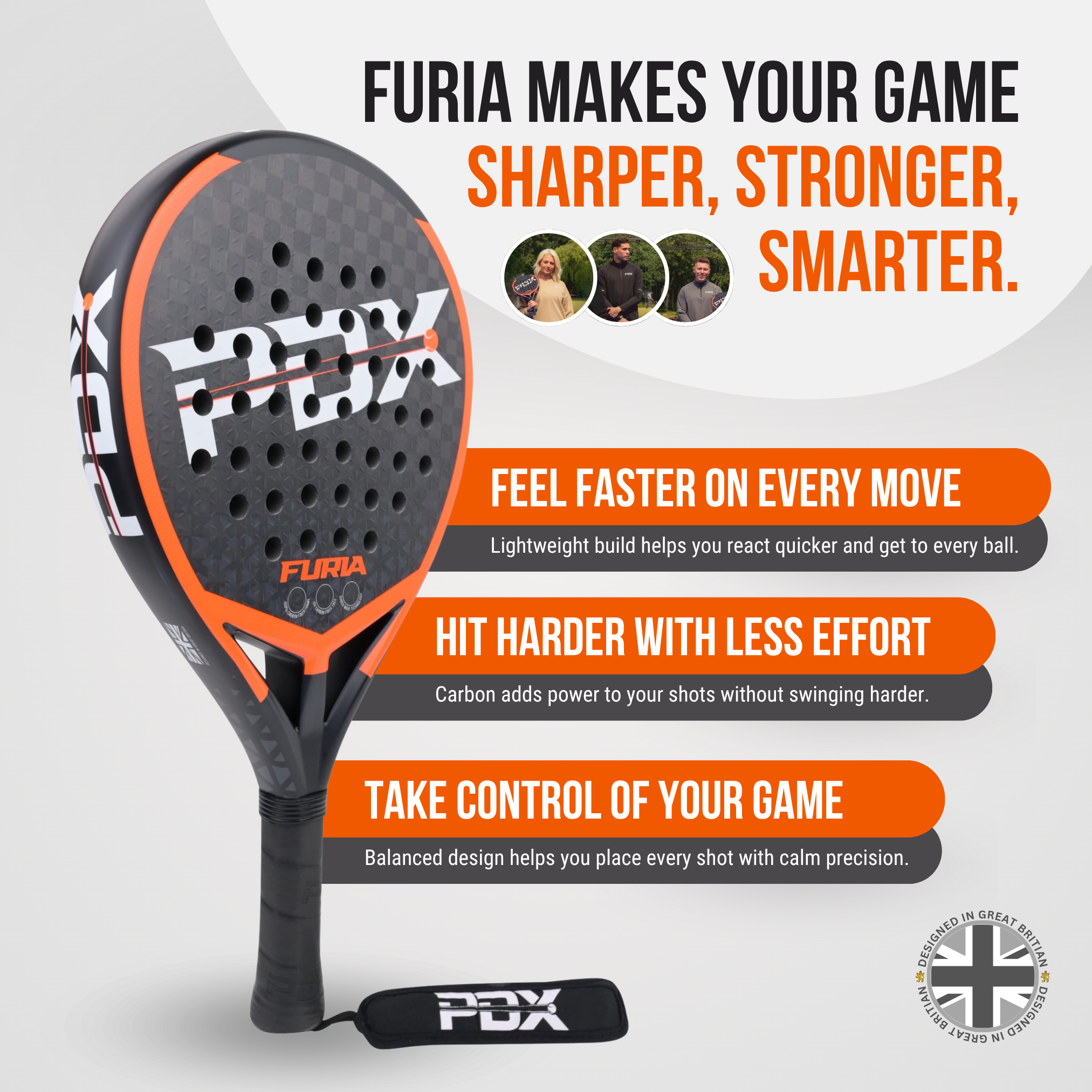 Best padel racket UK – PDX Furia for pro padel players
