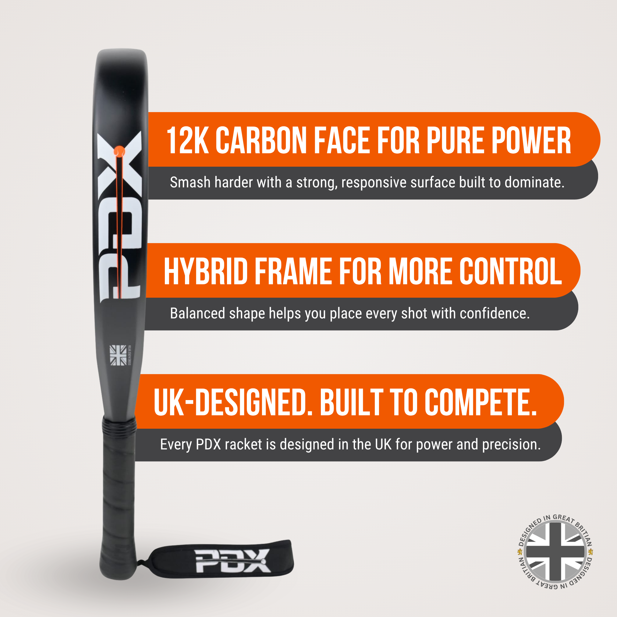 Best padel racket UK – PDX Furia for powerful players