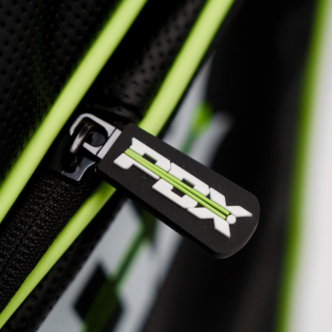 Padel racket bag UK in black with lemon green trim