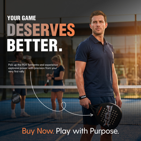 PDX Tormenta Intermediate Padel Racket | Complimentary Racket Carrier Bag | Full Carbon Fibre | 365g Diamond | Power