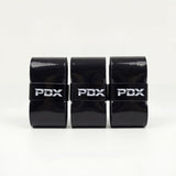 PDX Padel Overgrips – 3 Pack Black | 110cm Extended Length | Medium Tacky Feel | Moisture-Wicking | For Padel, Tennis, Squash & Badminton Racquets