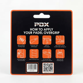 PDX Padel Overgrips – 3 Pack Black | 110cm Extended Length | Medium Tacky Feel | Moisture-Wicking | For Padel, Tennis, Squash & Badminton Racquets