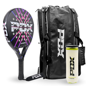 PDX Aurora Padel Bundle | Aurora Racket + PDX Bag (White Trim) + 3 Padel Balls
