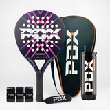 PDX Aurora Racket + 3 Pack of Balls + 3 Pack Overgrips